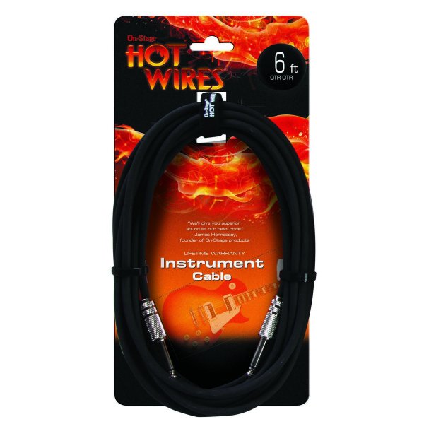 On-Stage Instrument Cable (QTR-QTR, 6')