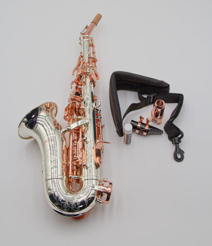 Special Edition Revelation Series Professional Curved Soprano Saxophone Silver / Rose Gold