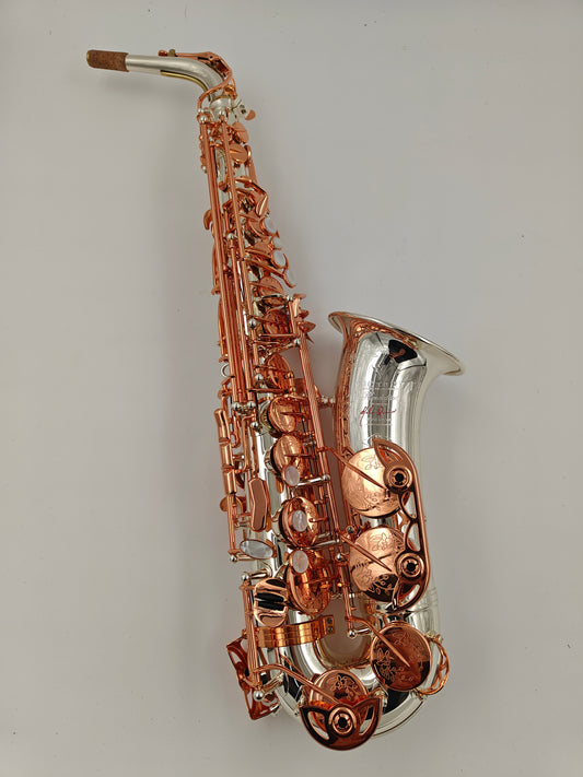 Demo Special Edition Revelation Series Professional Alto Saxophone (925 neck) Silver / Rose Gold (VSAX-RASR)