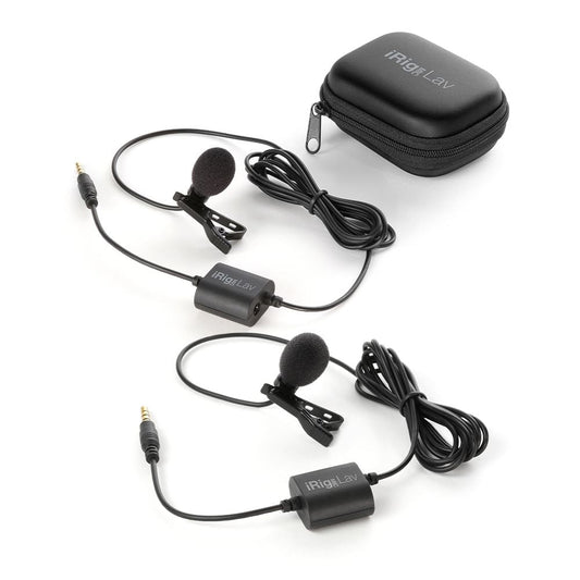 iRig Mic Lav 2-pack compact lavalier microphones for smartphones and tablets