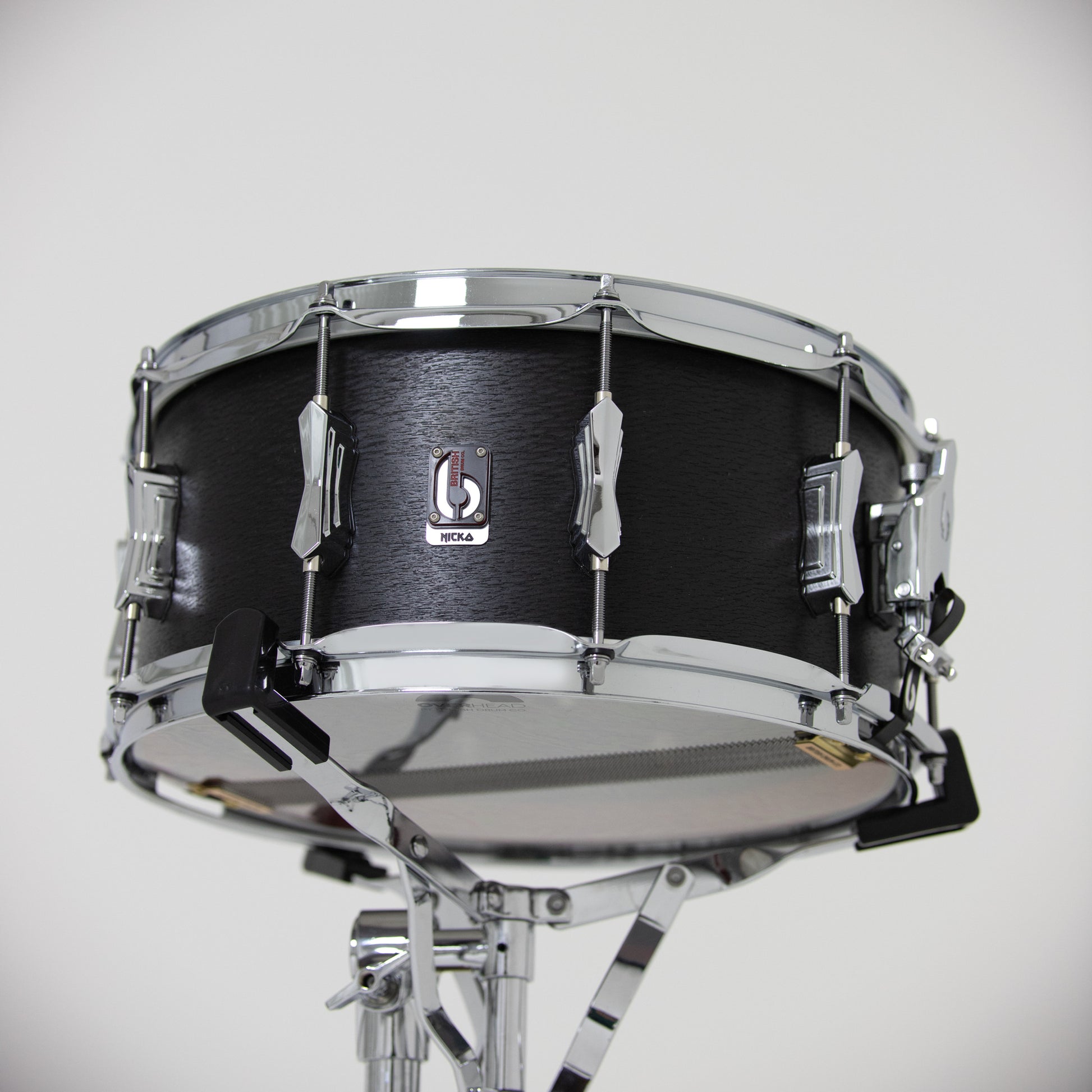 British Drum Co. Nicko McBrain Signature Icarus Black Oak 6.5" x 14" Snare Drum