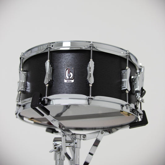 British Drum Co. Nicko McBrain Signature Icarus Black Oak 6.5" x 14" Snare Drum