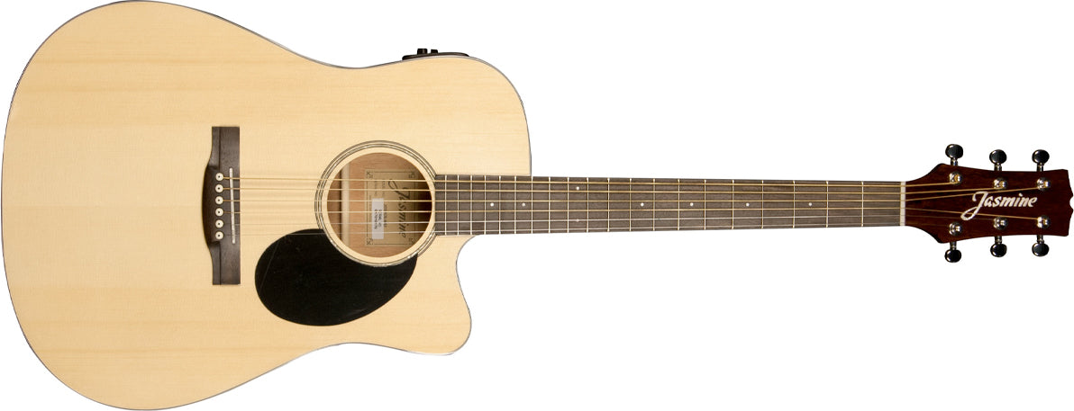 Jasmine JD39CE Acoustic-Electric Dreadnought Guitar with Hard Case - Natural Gloss