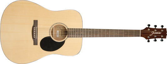 Jasmine JD39 Dreadnought Acoustic Guitar with Hard Case - Natural Gloss