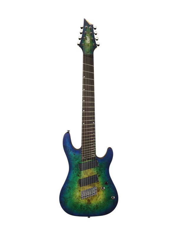 Cort KX508 Multi-Scale II 8-String Electric Guitar Marble Burst - front view