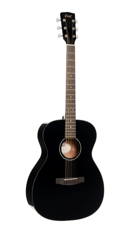 Cort Luce L60 OM Acoustic Guitar Black - front view