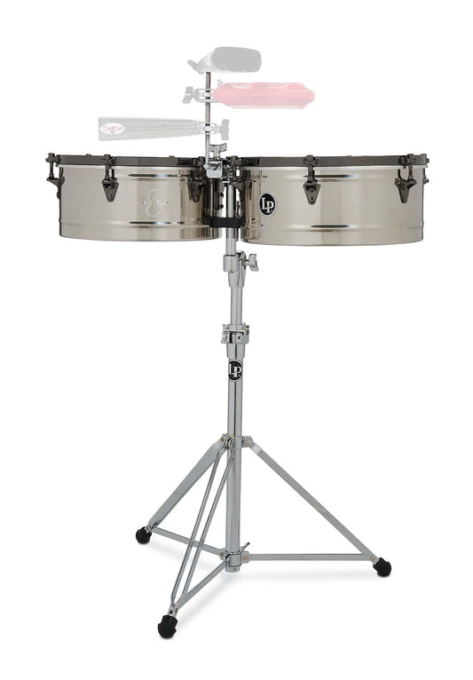 14 and 15 E - class Top - tuning Timbales - Chrome Over Steel with Black Nickel Hardware