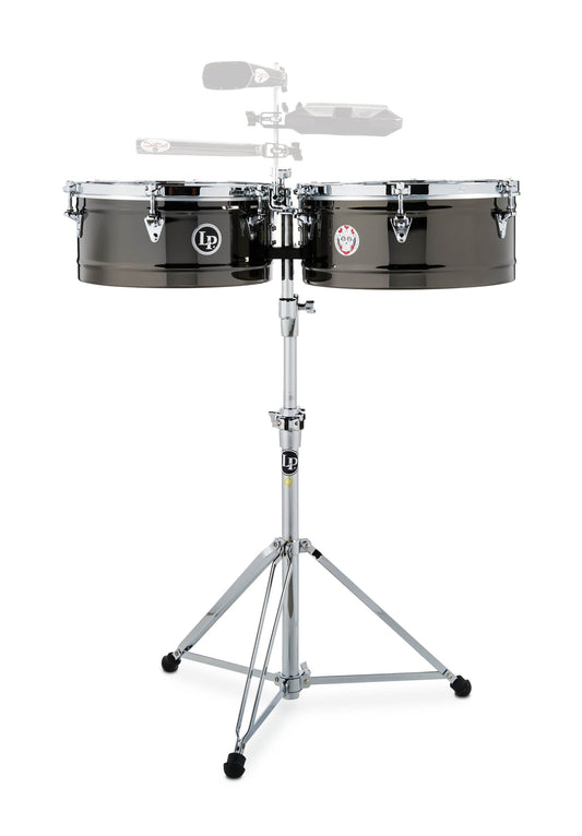 LP 14 and 15 Karl Perazzo Top - tuning Timbales - Black Nickel with Chrome Hardware