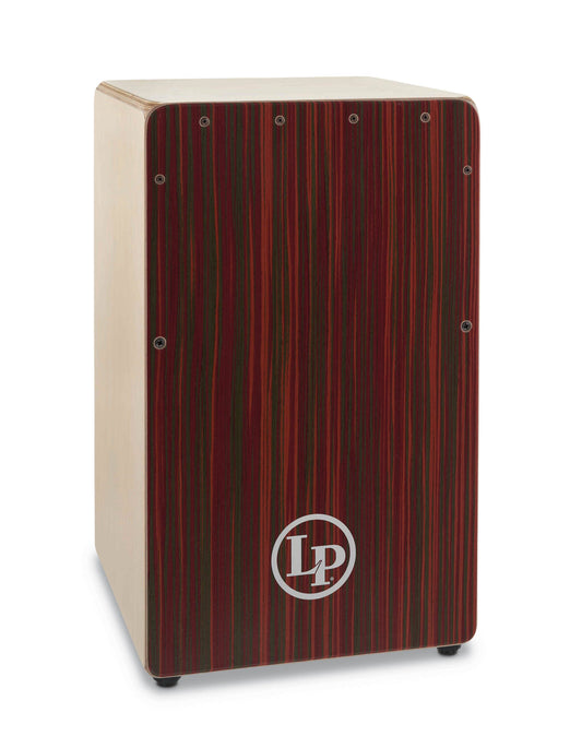 LP LP1491RB Woodshop Cajon with Red Blur Soundboard