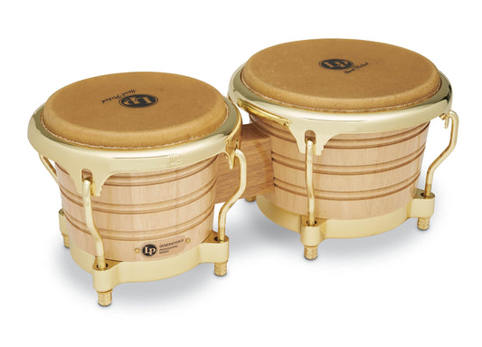 LP 7 - 1/4 - inch and 8 - 5/8 - inch Generation II Bongos - Natural with Gold Hardware