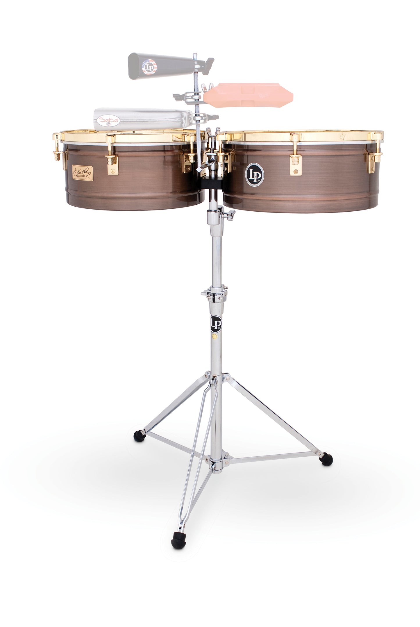 LP LP257 14 and 15 Karl Perazzo Timbales - Antique Bronze