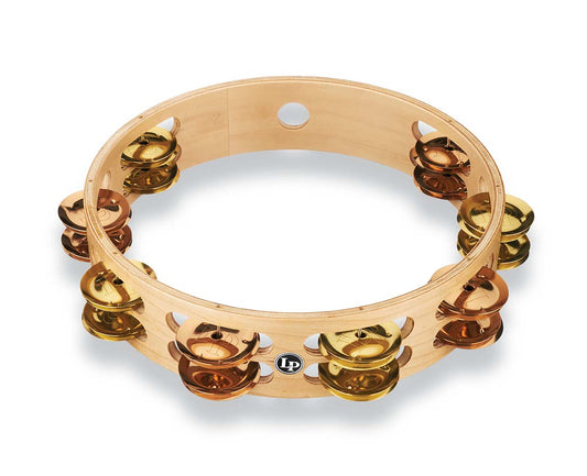 LP Pro 10 Inch Double Row Tambourine - Brass/bronze Hybrid