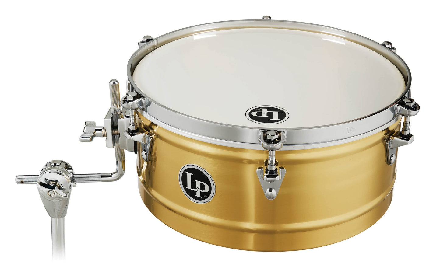 14 Brass Timbale with Chrome Hardware and Mount Bracket