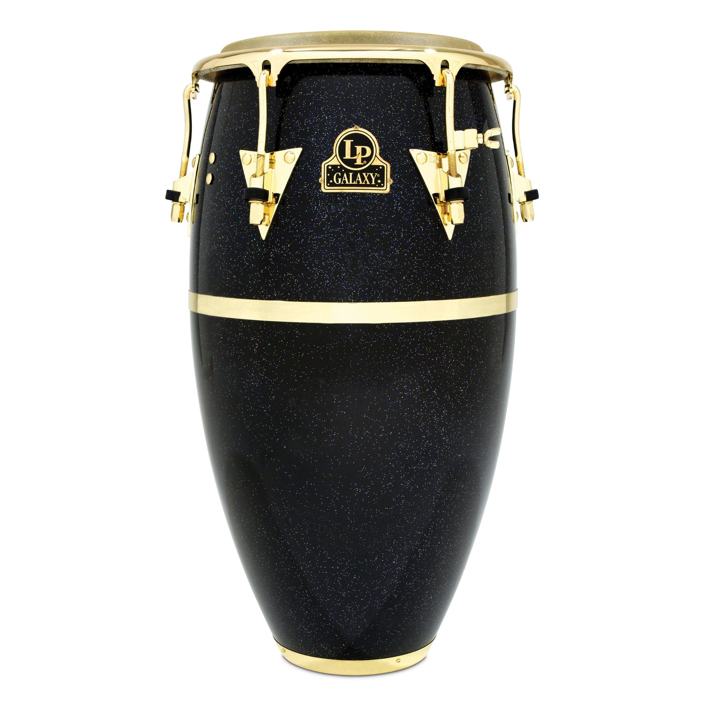 LP LP809Z Galaxy Fiberglass Conga - Black Hologram with Gold Tone Hardware