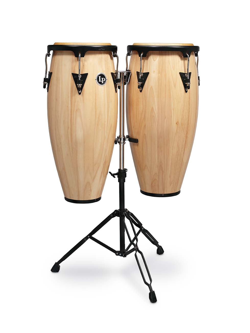 LP Aspire 10 - inch and 11 - inch Conga Set with Double Stand - Natural Gloss