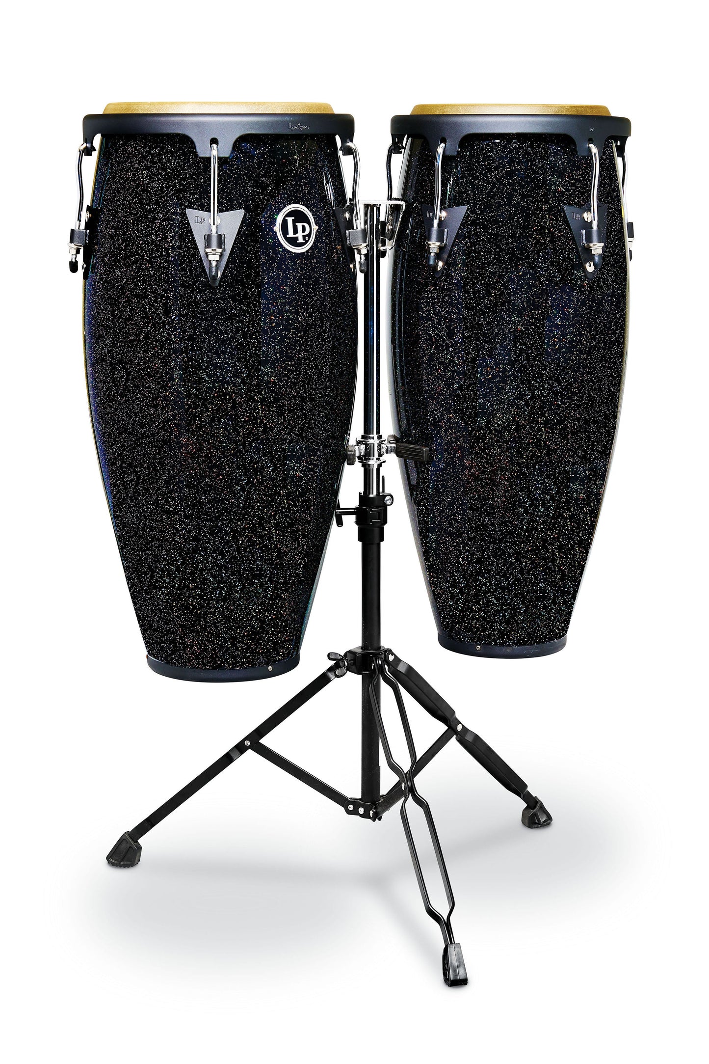 LP Aspire 10 - inch and 11 - inch Santana Black Magic Conga Set with Double Stand