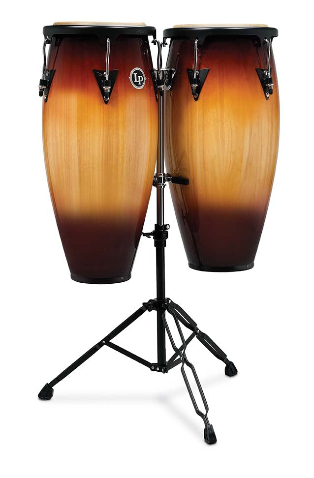 LP Aspire 10 - inch and 11 - inch Conga Set with Double Stand - Vintage Sunburst