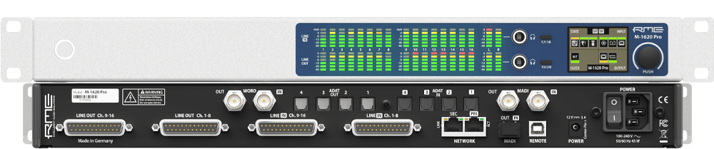 RME M-1620 Pro 16-Channel AVB Preamp and Converter, product image