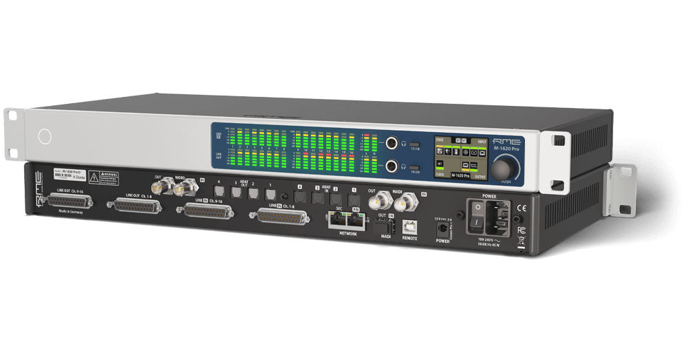 RME M-1620 Pro Dante 16-Channel Preamp and Converter, product image