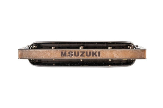 Suzuki M-20W-C Manji Series Diatonic Harmonica - Key of C (Wood Cover) - front view - Manji M-20 in C shown