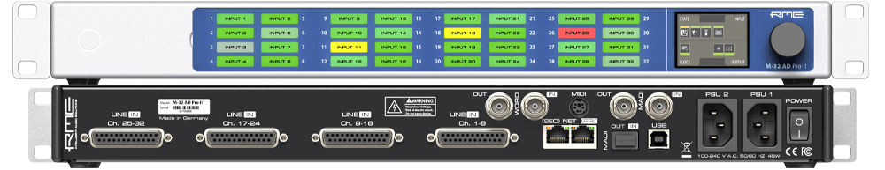 RME M-32 AD Pro II 32-Channel Analog to Digital Converter, product image