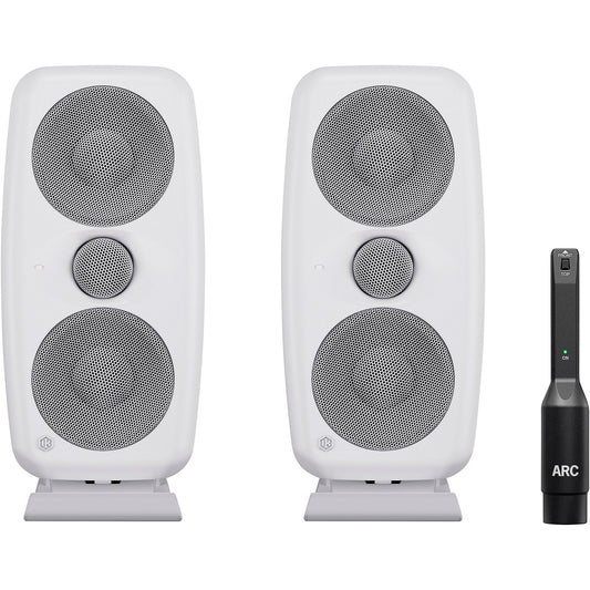 iLoud MTM MKII (white) high-resolution, compact studio monitor (pair w/ ARC mic)