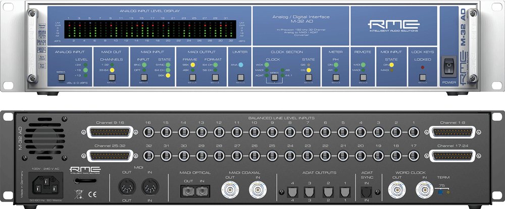 RME M-16 AD 16-Channel Analog to Digital Converter, product image