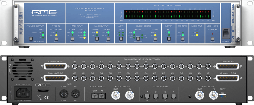 RME M-16 DA 16-Channel Digital to Analog Converter, product image