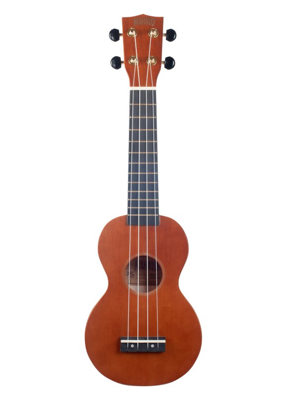 Mahalo MR1 Rainbow Series soprano ukulele package in trans brown