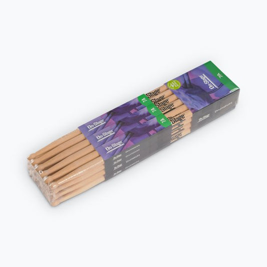 On-Stage Maple Drum Sticks (7A, Wood Tip, 12pr)