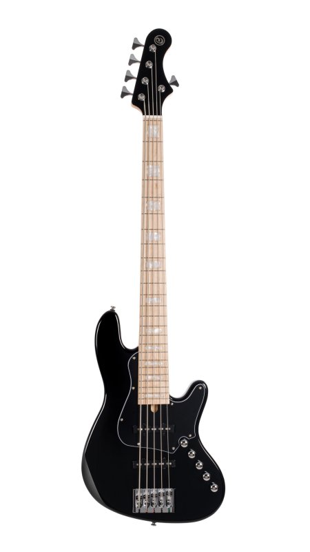Cort Elrick NJS5 5-String Bass Black - front view