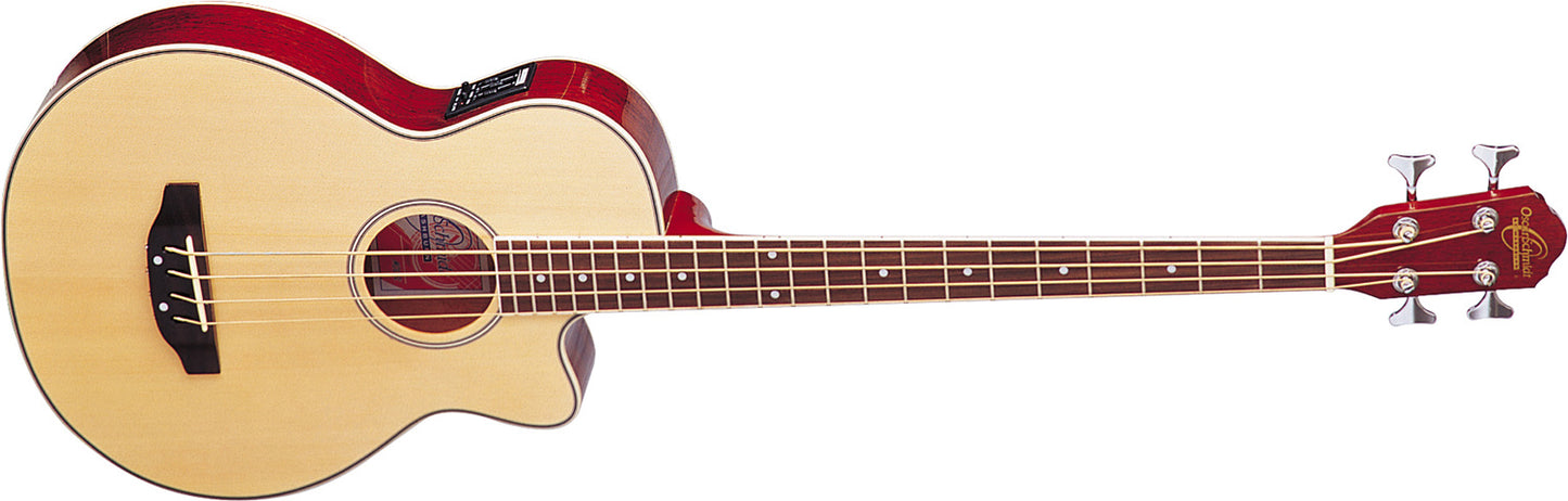 Oscar Schmidt OB100N 4-String Acoustic-Electric Bass with Bag