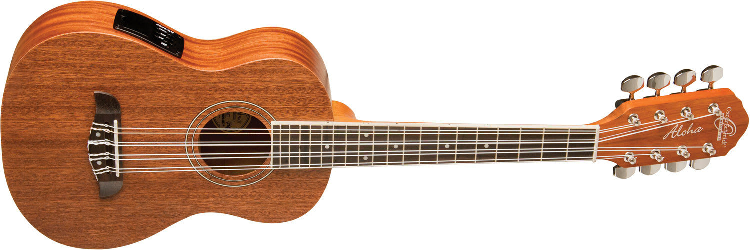 Oscar Schmidt OU28TE 8-String Tenor Acoustic-Electric Ukulele