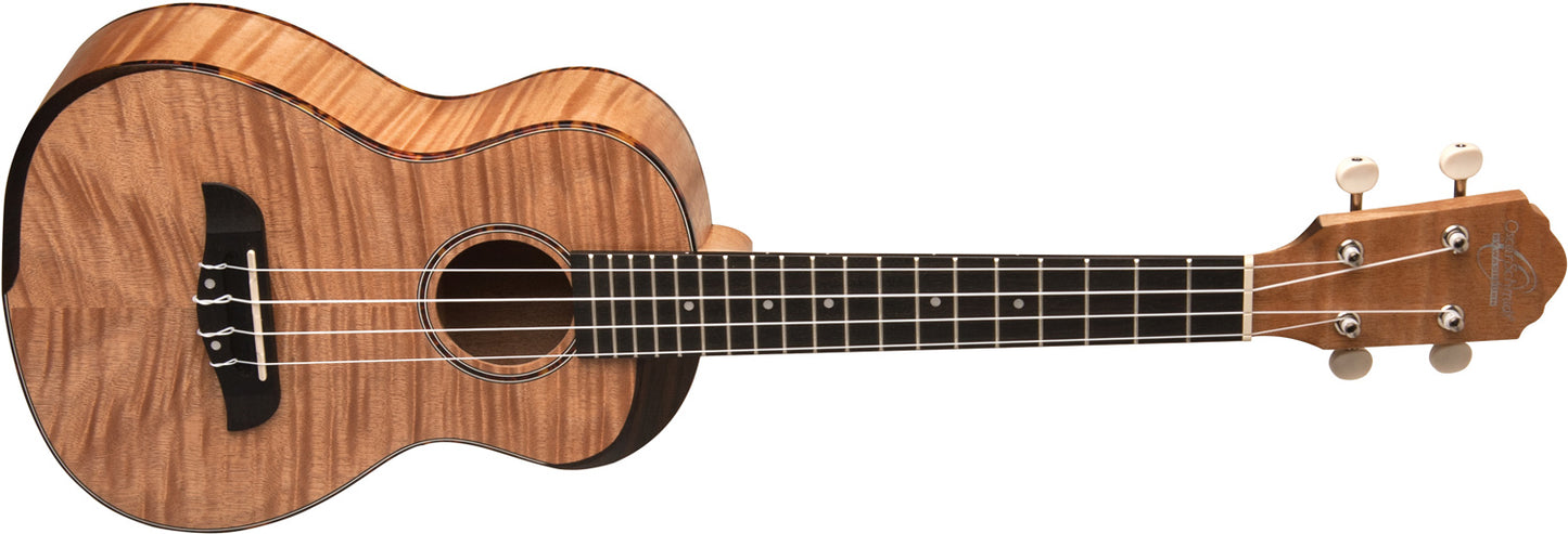 Oscar Schmidt OU800T Tenor Flame Maple Ukulele (Comfort Body)