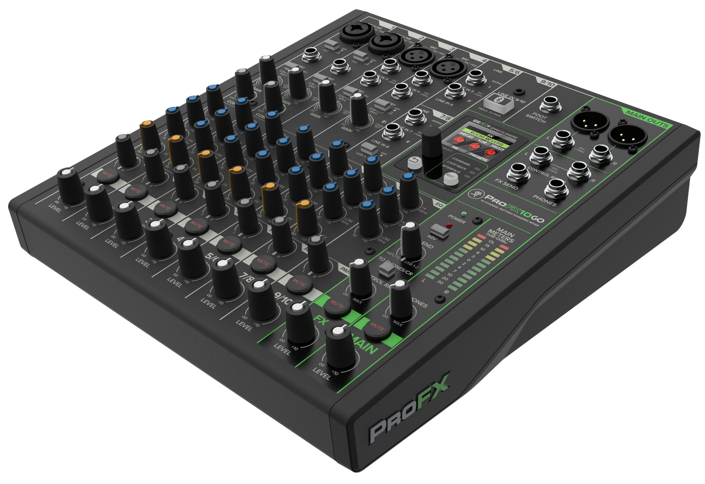 Mackie PROFX10-GO 10 Channel Battery Powered Digital Mixer