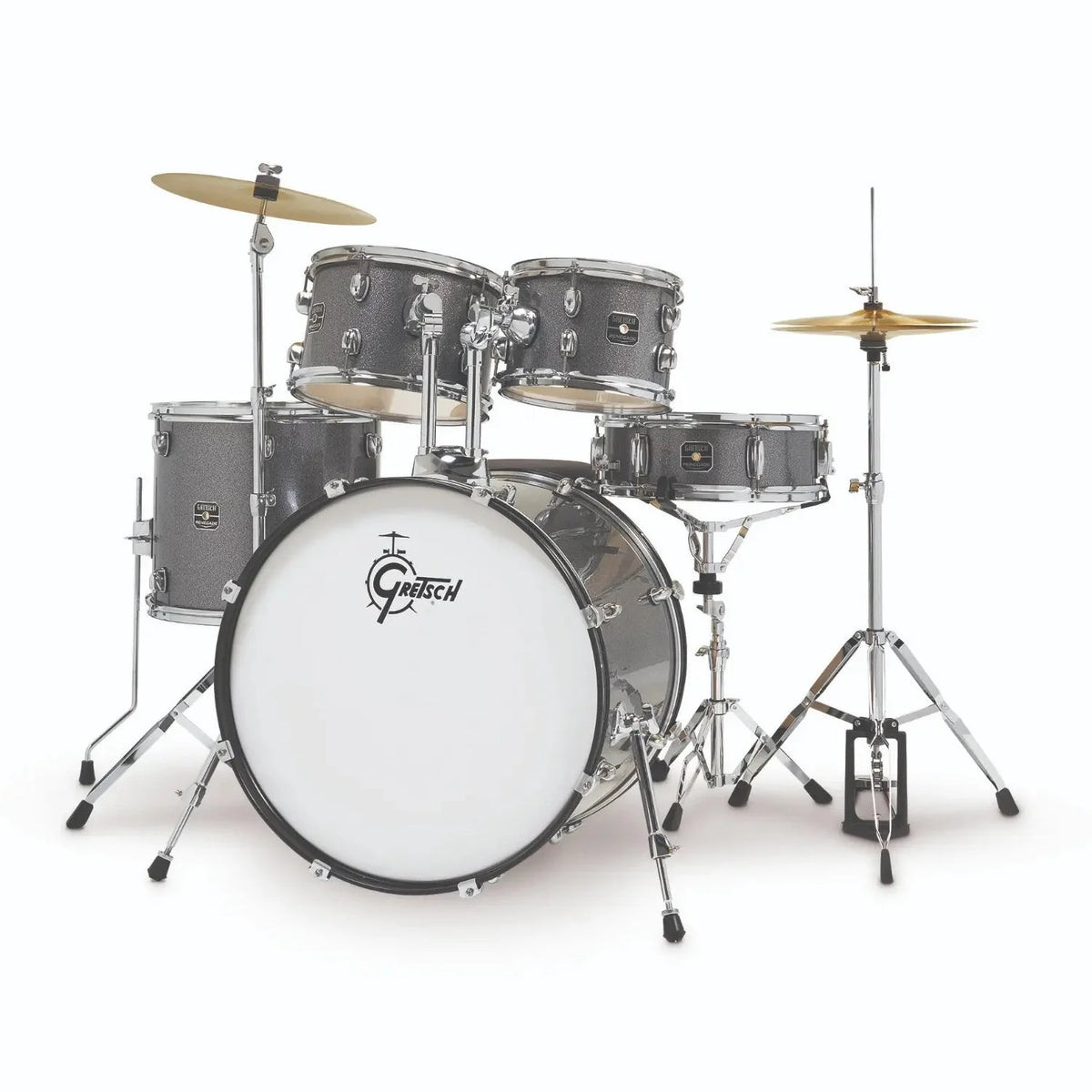 Gretsch Renegade 5-Piece Complete Drum Set in Grey Sparkle, view 8