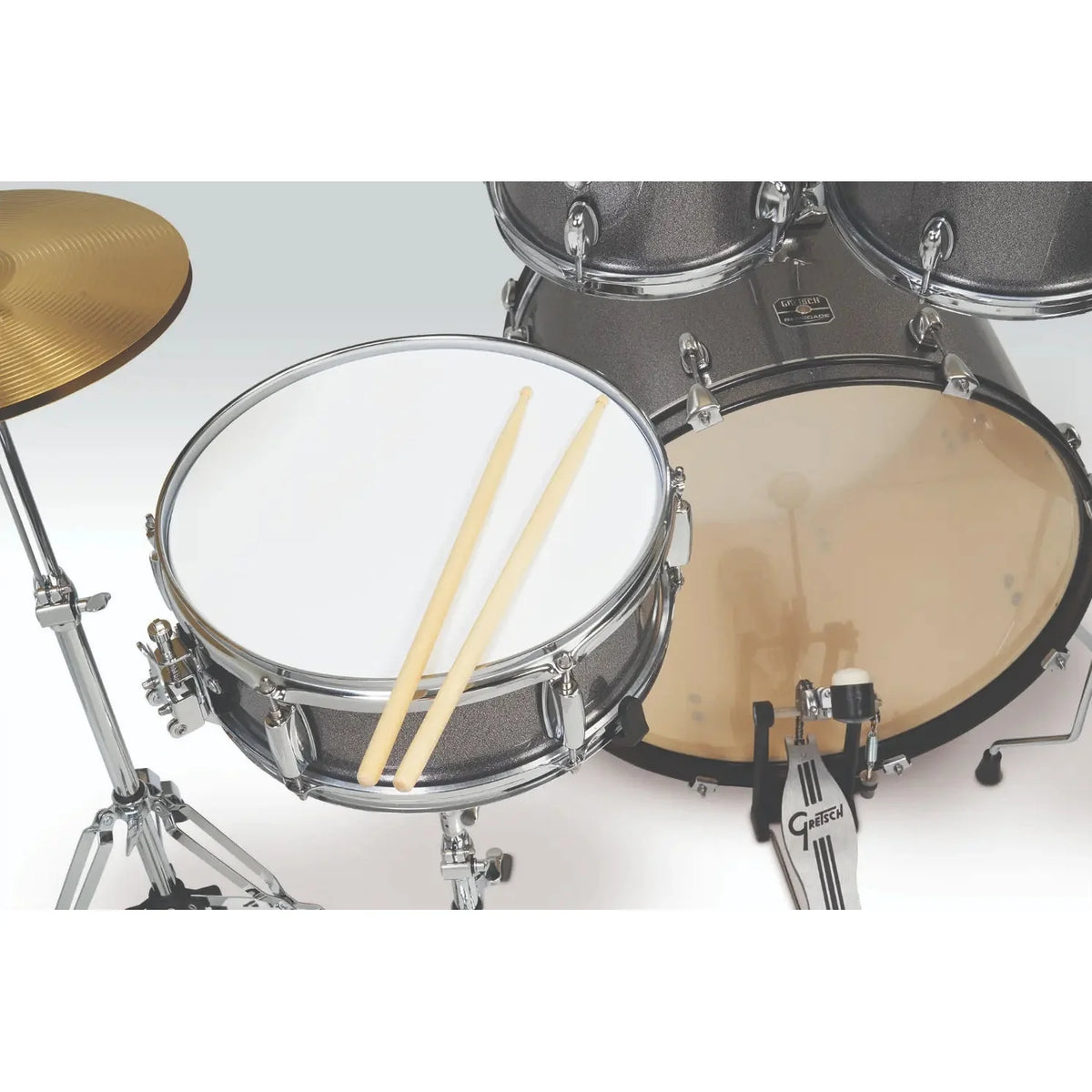 Gretsch Renegade 5-Piece Complete Drum Set in Grey Sparkle, view 4