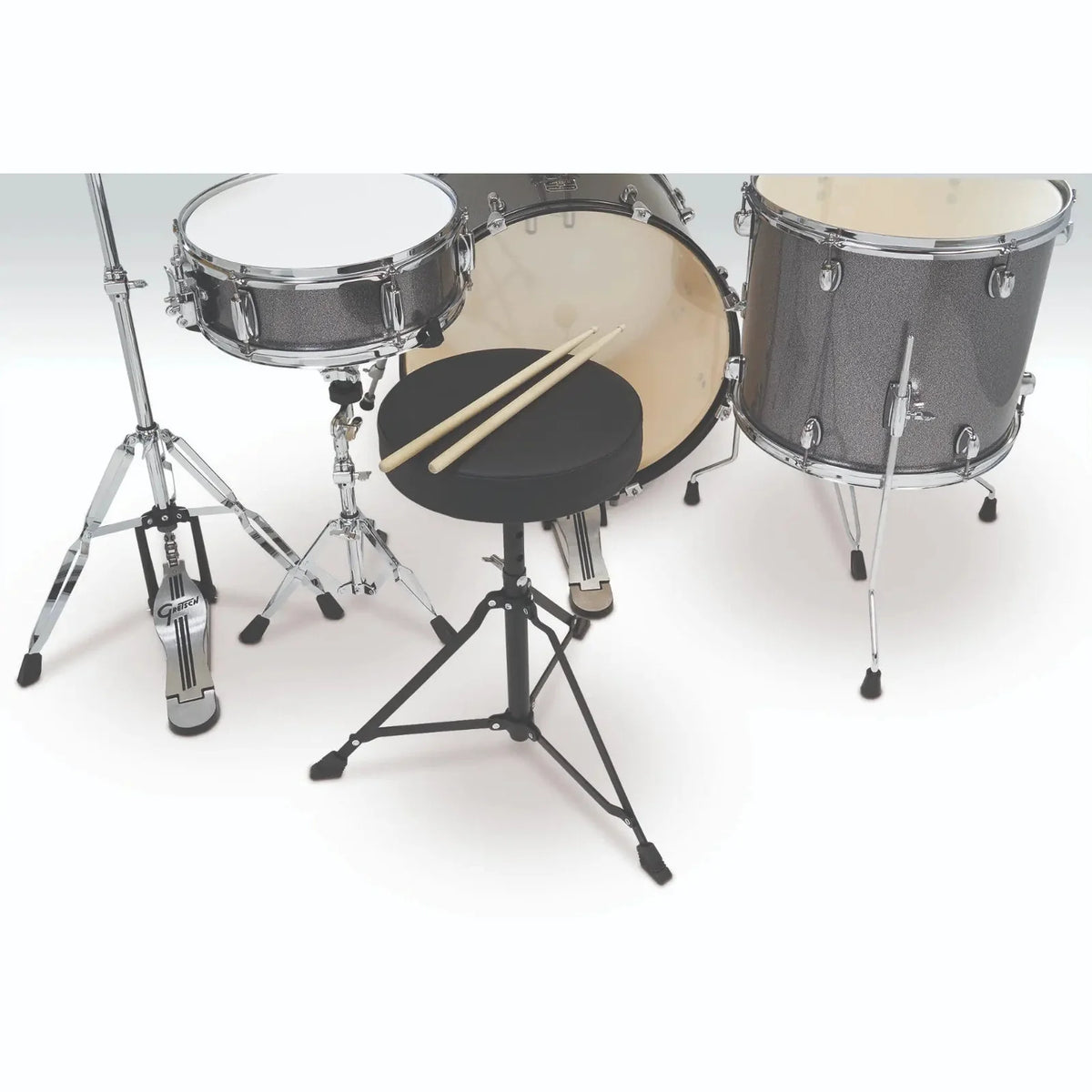 Gretsch Renegade 5-Piece Complete Drum Set in Grey Sparkle, view 3