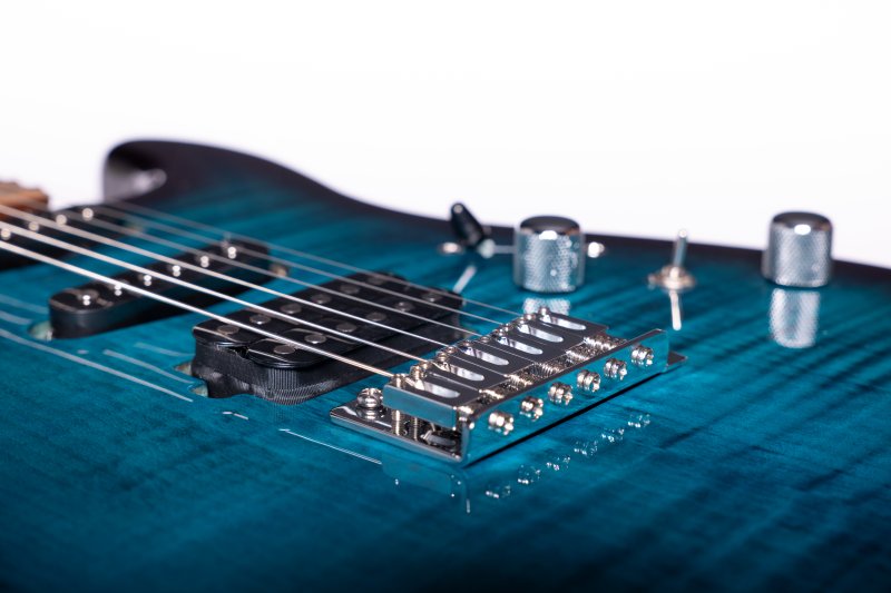 Washburn Sonamaster Elite flame maple top with direct mount humbucker and single coils
