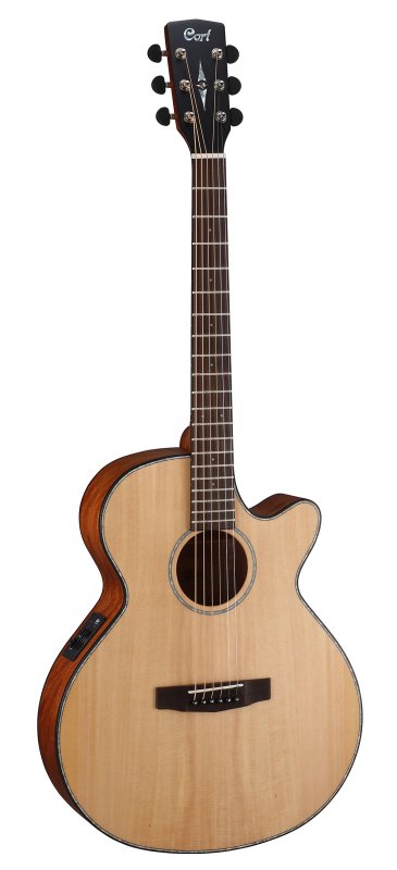 Cort SFX-E Slim Body Acoustic-Electric Guitar Natural Satin - front view