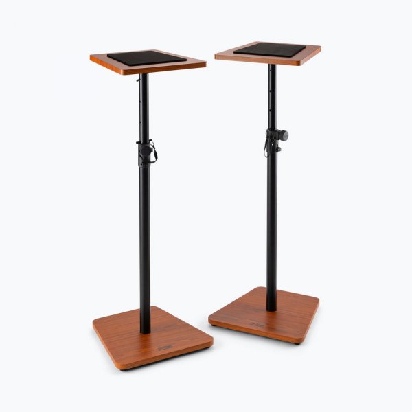 On-Stage Wood Studio Monitor Stands (Rosewood, Pair)