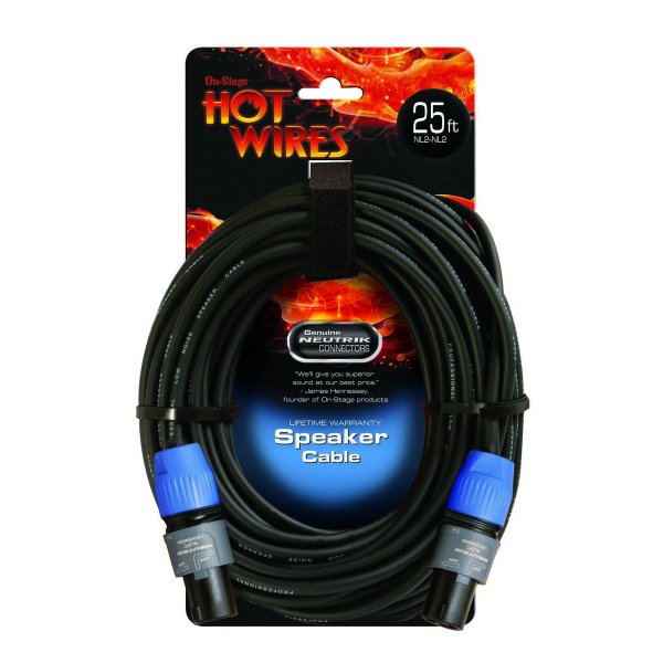 On-Stage Speakon Cable with Neutrik Connectors (25', NL2-NL2)