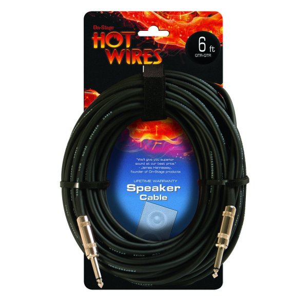 On-Stage Speaker Cable (6', QTR-QTR)