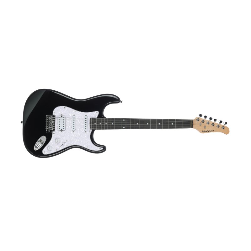 Washburn Sonamaster Black electric guitar, full length front