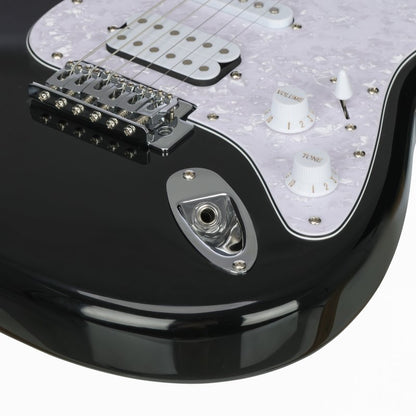 Washburn Sonamaster bridge, controls and output jack, Black