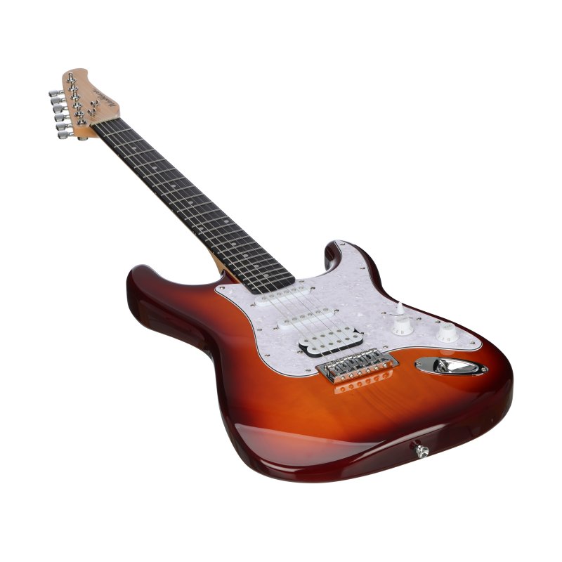 Washburn Sonamaster electric guitar, Tobacco Sunburst, angled front view