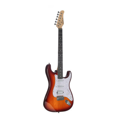 Washburn Sonamaster Stage Pack guitar in Tobacco Sunburst, front view