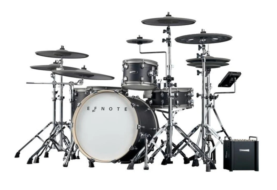 EFNOTE PRO Acoustic Design 703X Special Electronic Drum Set: Complete Drum Kit Solution with 360 Triggering for Cymbals, Stage Box with 12 Direct XLR Outs