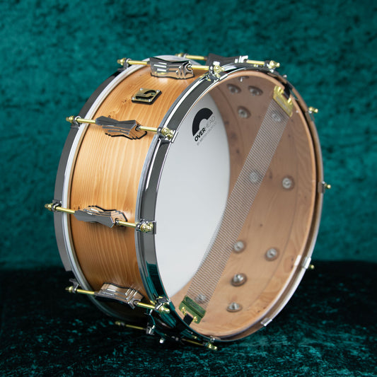 British Drum Co. Archer Series Yew Wood 6" x 14" Snare Drum