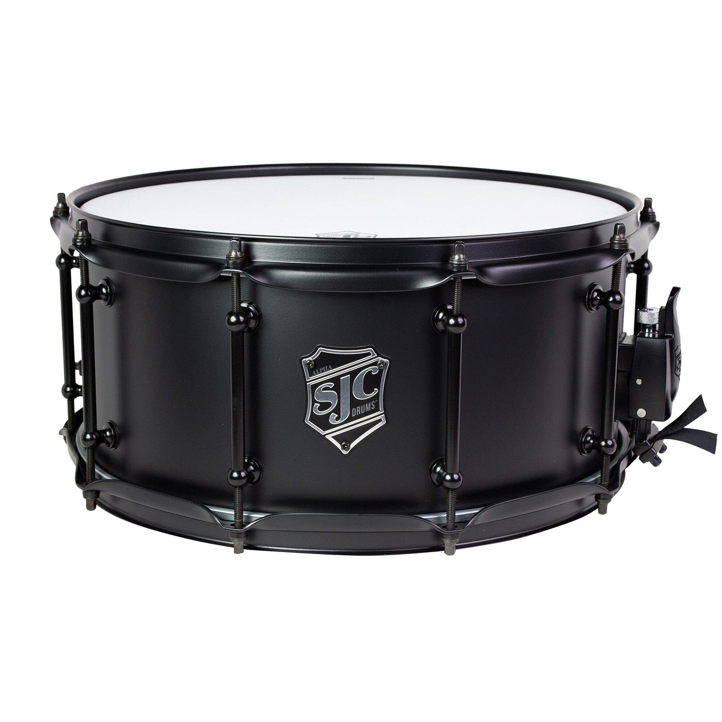 SJC Alpha Black Steel Snare Drum - 6.5x14